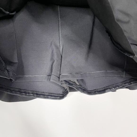 Athleta Large L Black Momentum Tennis Skort Tiered Ruffle Running Short Interior - Picture 5 of 9